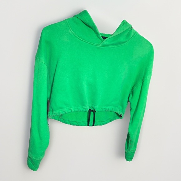 Koral Clover Crop Hoodie By Illana Kugel Green Activewear Small‎ - Picture 2 of 7